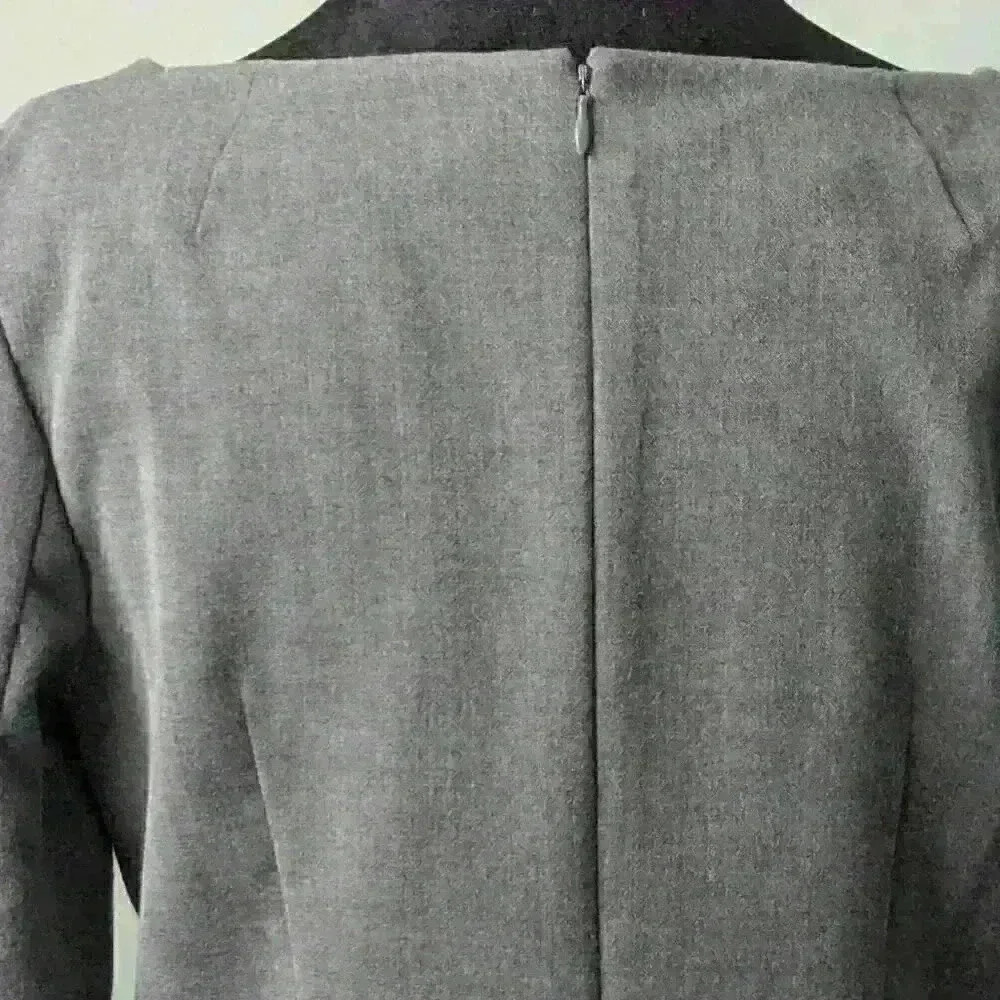 Gap Dress Gray 3/4 Sleeves Size 4, Zipper, Professional Preppy MadMen Style - Picture 7 of 8